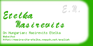 etelka masirevits business card